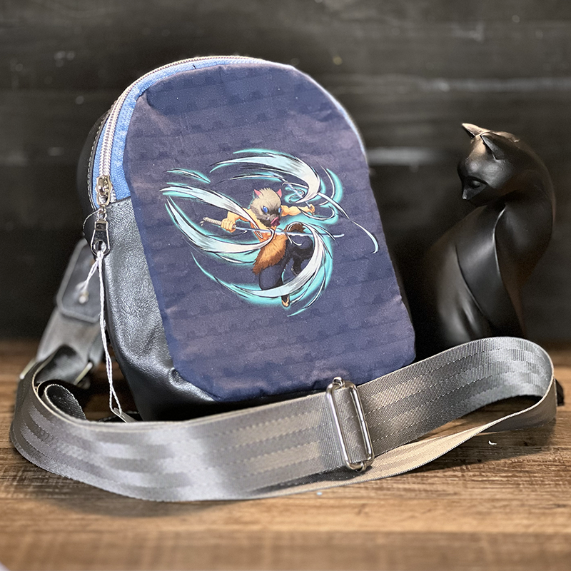 handmade mini-backback crossbody bag with an anime character