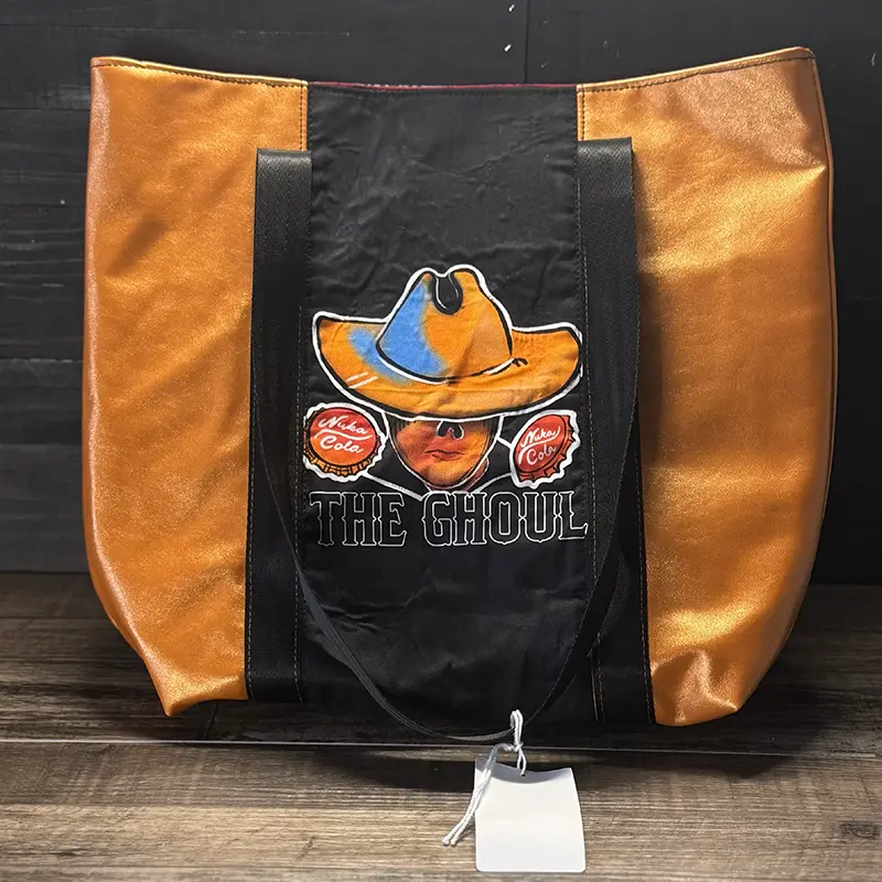 handmade tote bag with an  design of balls and clouds